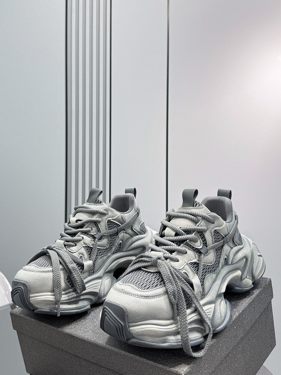 Mesh Panel Chunky Sole Sneakers WN24609