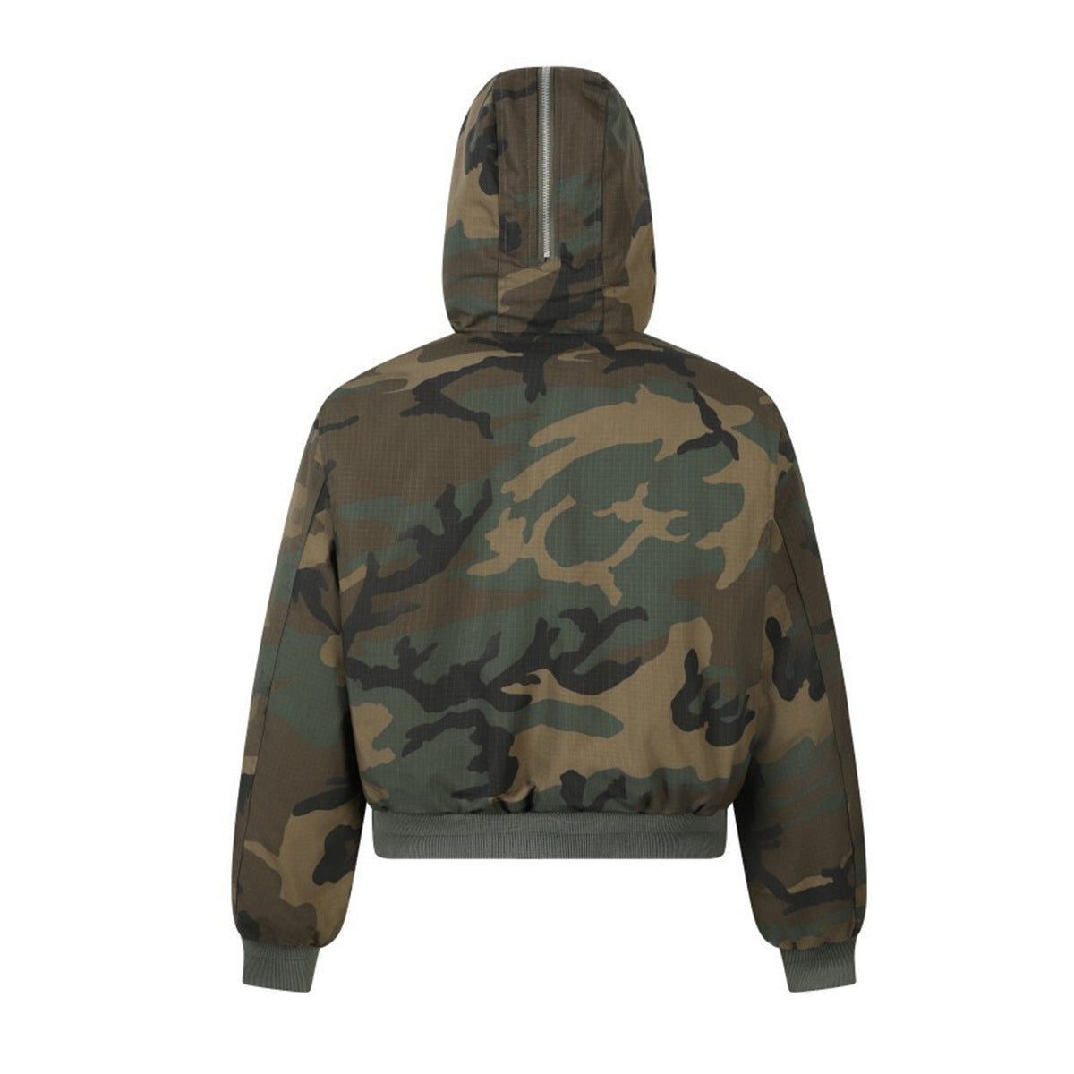 Fake Fur Collar Camouflage Short Puffer Jacket WN21932