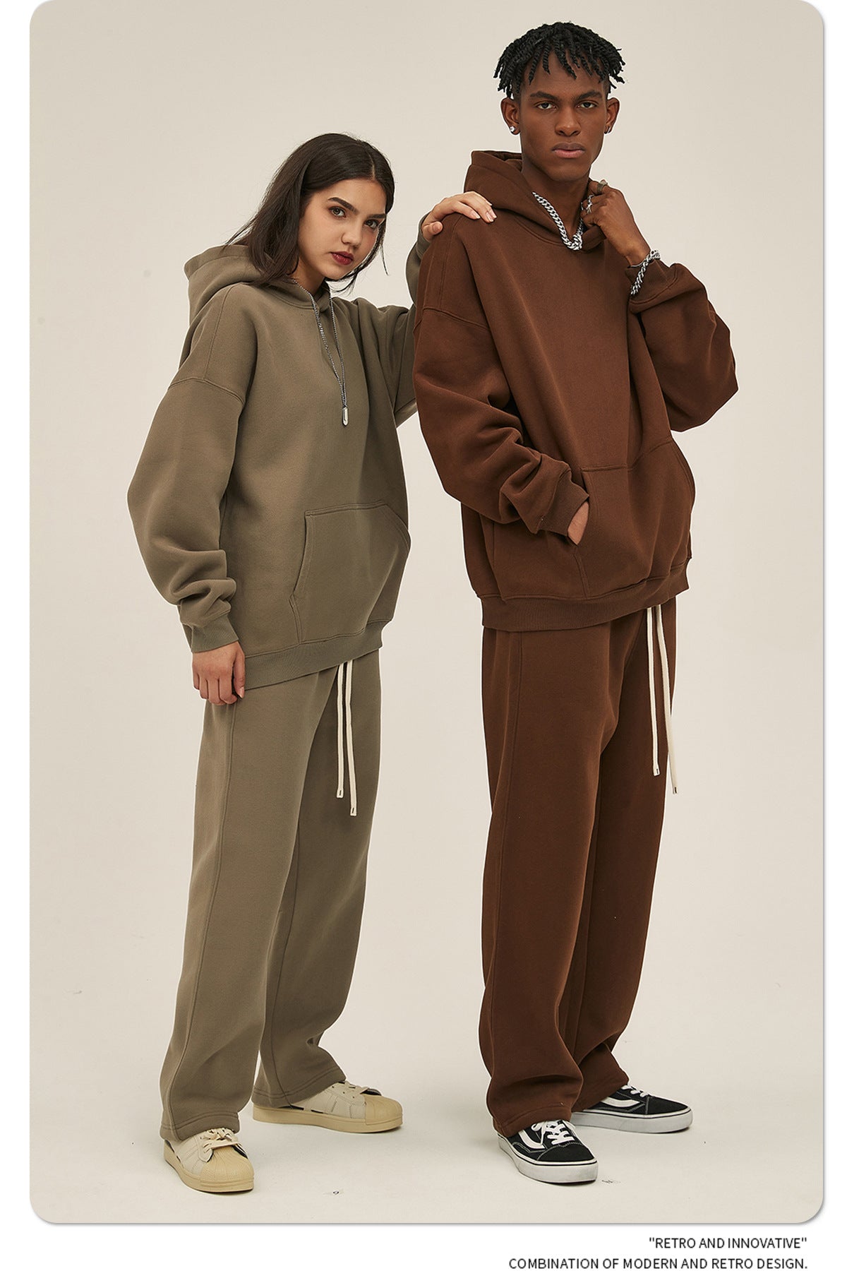 Oversize Heavyweight Hoodie & Heavyweight Sweatpants Setup WN6638-K