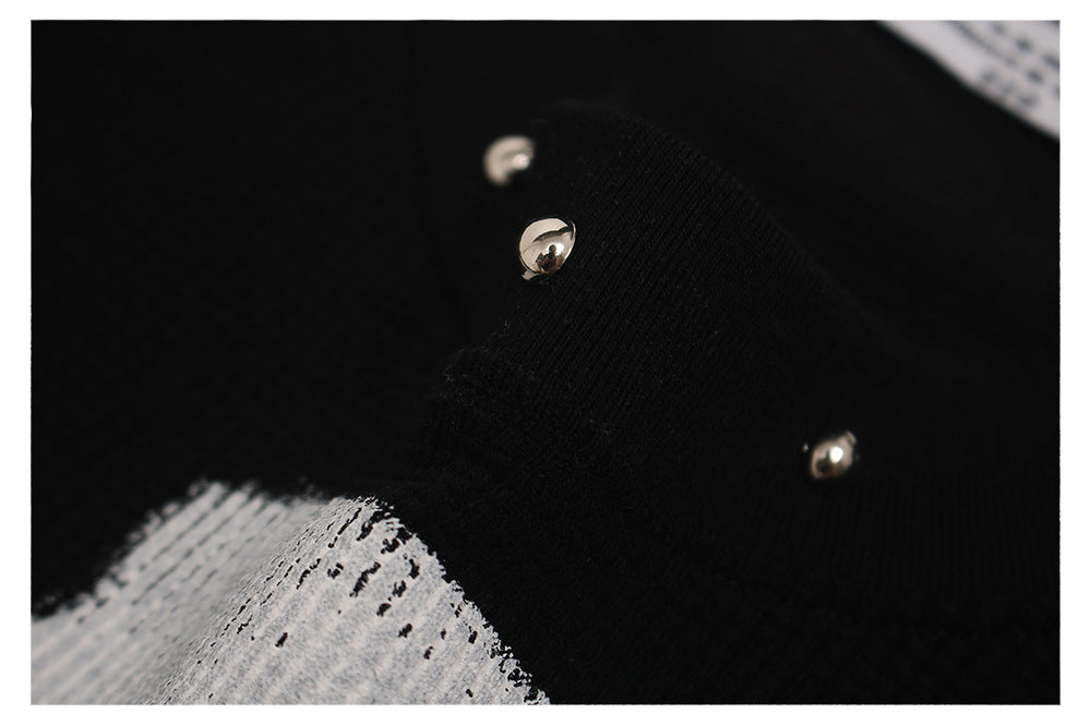 Studs Design Cross Art Print Short Sleeve T-Shirt WN26574
