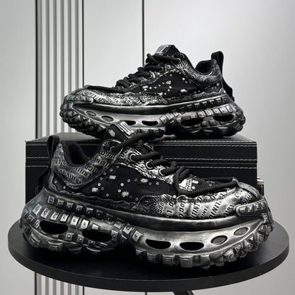 Denim Embroidery Air Sole Chunky Sole Sneakers WN24693