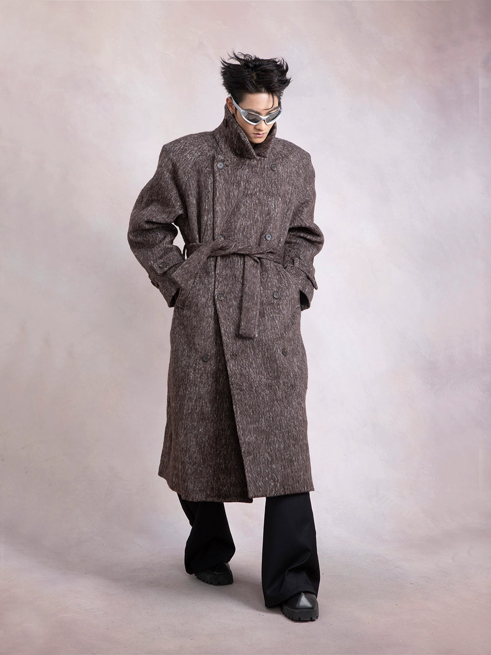 Double Layered Woolen Long Coat WN9288