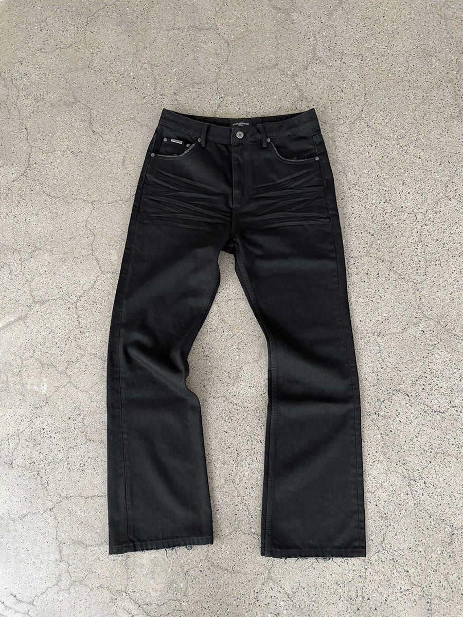 Washed Flare Denim Jeans WN17679