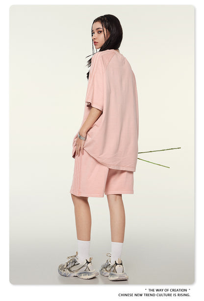 Oversize Washed Short-sleeve T-shirt WN6458