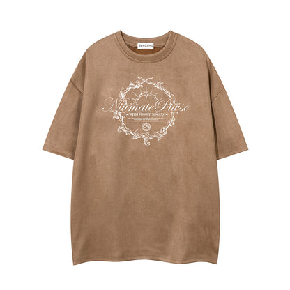 Thorn Letter Print Short Sleeve T-Shirt WN26959