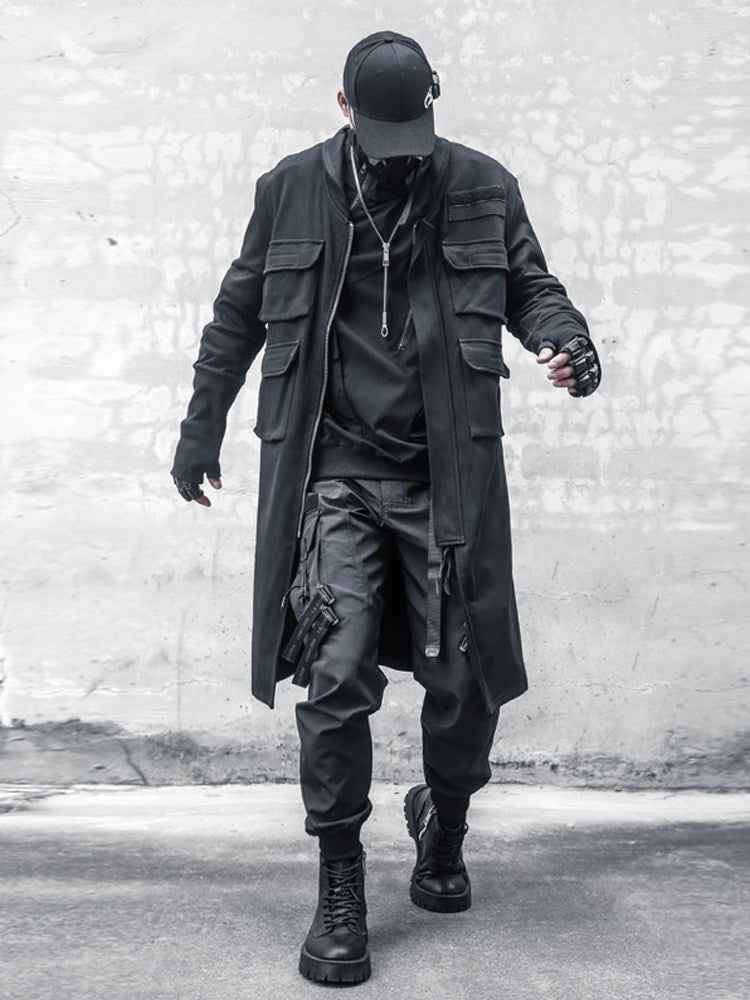 Functional Multi-Pocket Cape Design Coat WN22508