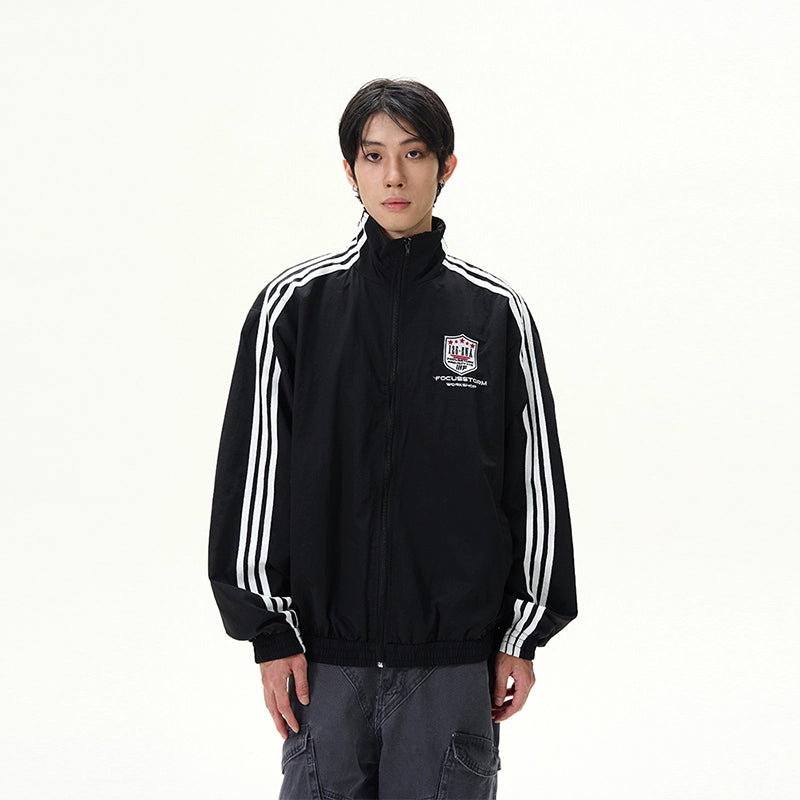 Three-Stripe Oversize Zipper Jacket WN9500