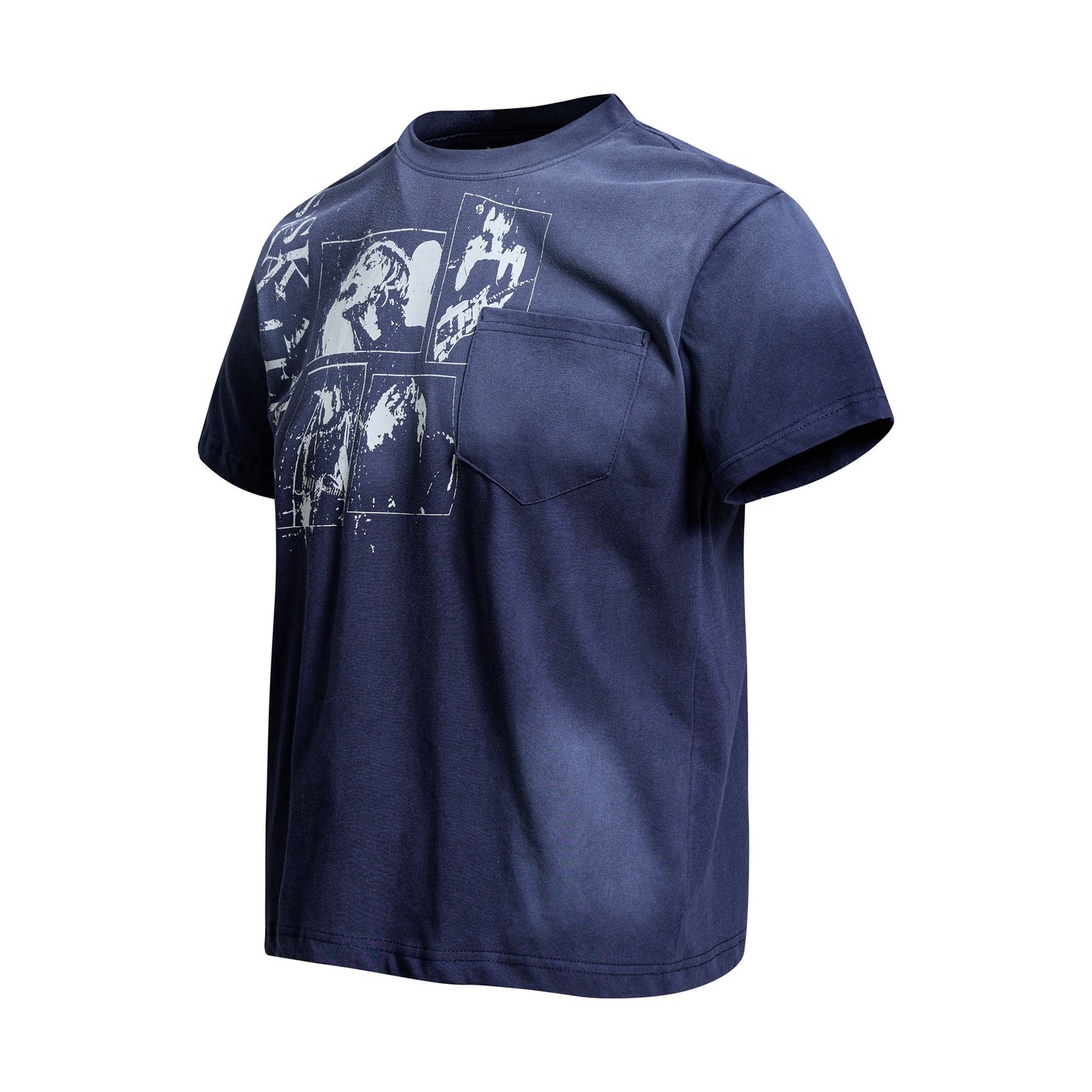 Band Print Short Sleeve T-Shirt WN26005