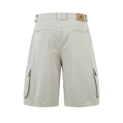 Multi-Pocket Wide Leg Cargo Half Pants WN26813
