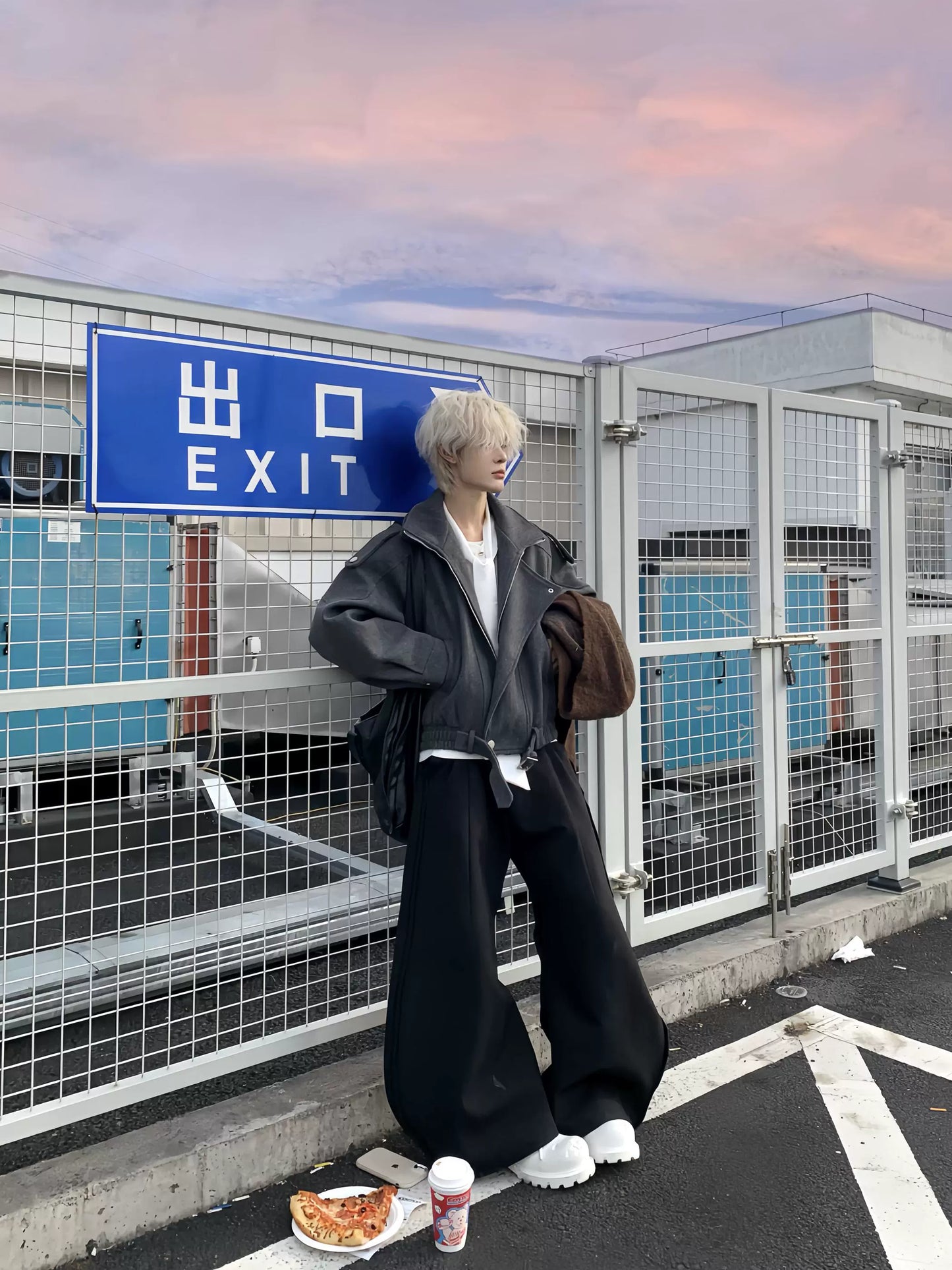 Padded Oversize Zipper Jacket WN19891