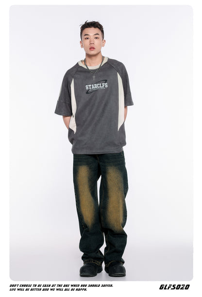 Color Block Short Sleeve T-Shirt WN26442