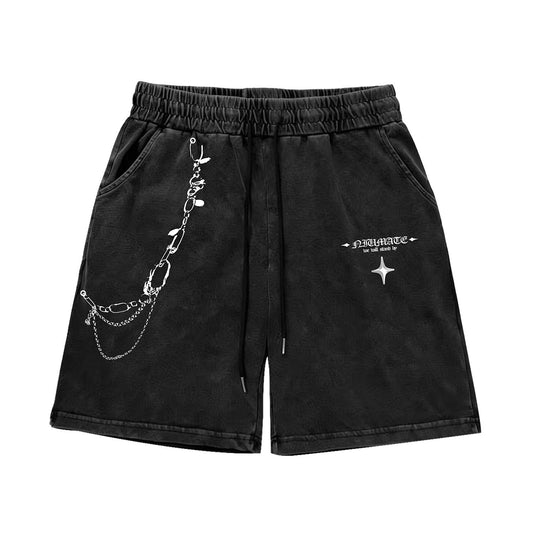 Heavyweight Washed Chain Print Half Pants WN26881