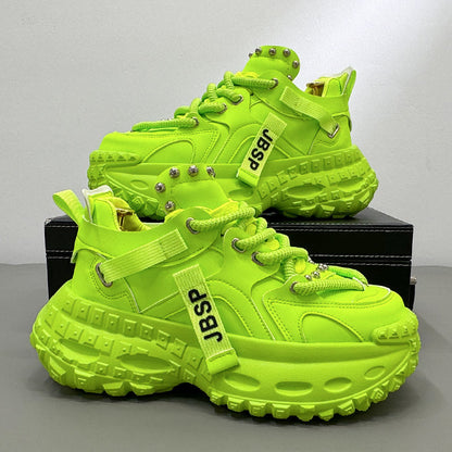 Chunky Platform Studded Lace-Up Sneaker Boots WN24821