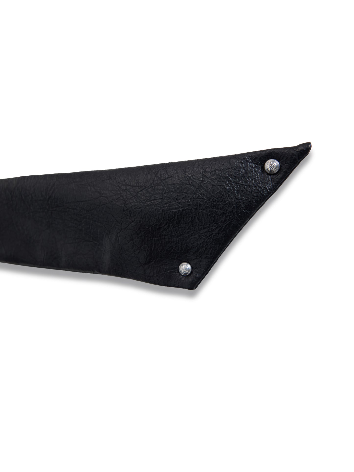 Crackle Asymmetric Leather Tie WN26988