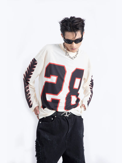 Letter Print Round Neck Long Sleeve T-Shirt WN9254