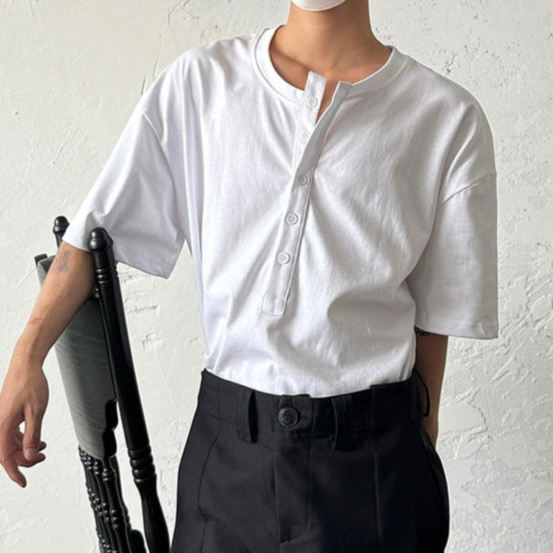 Henley Neck Short Sleeve T-Shirt WN19970
