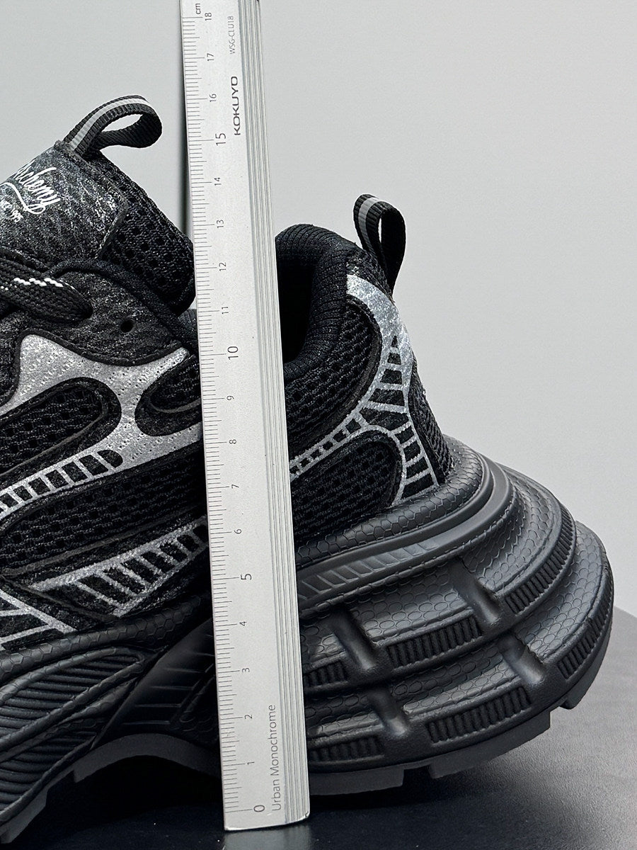 Mesh Panel Platform Chunky Sole Sneakers WN24700