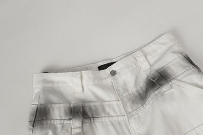 Spray Print Wide Leg Cargo Pants WN23110