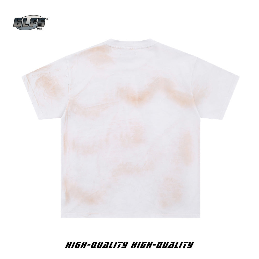 Graffiti Portrait Graphic Short Sleeve T-Shirt WN26421