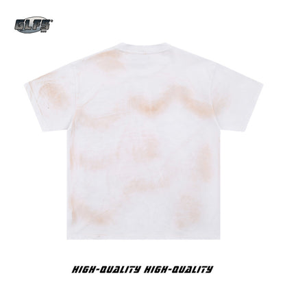 Graffiti Portrait Graphic Short Sleeve T-Shirt WN26421