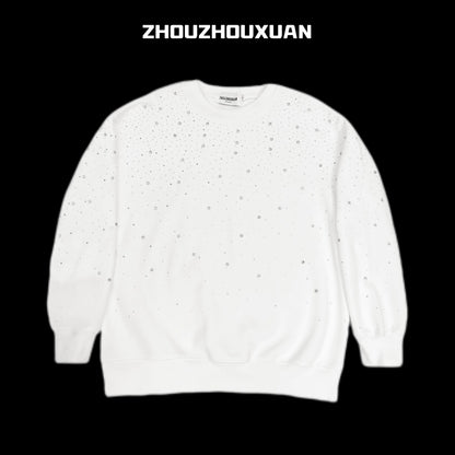 Rhinestone Starry Sky Hoodie & Long Sleeve Sweatshirt WN20720