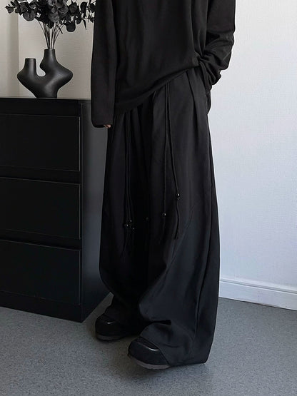 Simple Wide Leg Straight Trousers WN19364