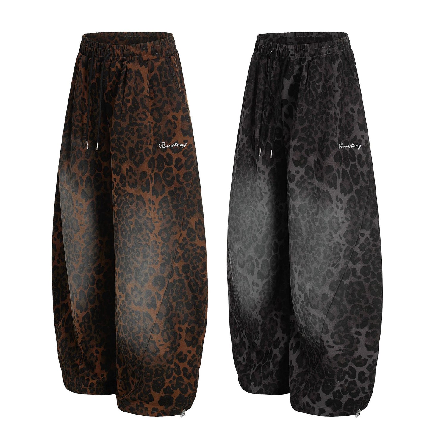 Leopard Print Wide Leg Sweatpants WN23560