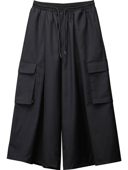 Multi-Pocket Cropped Wide Leg Pants WN22536