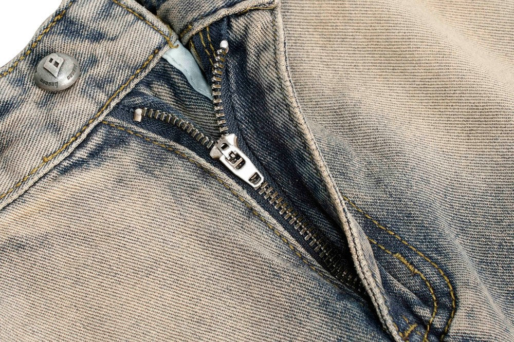 Spray Paint Gradient Wide Leg Denim Jeans WN28063