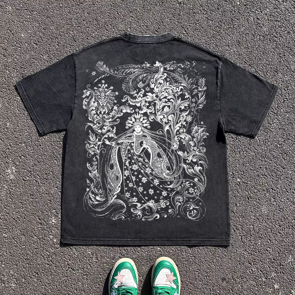 Graphic Design Oversize Short Sleeve T-Shirt WN16669