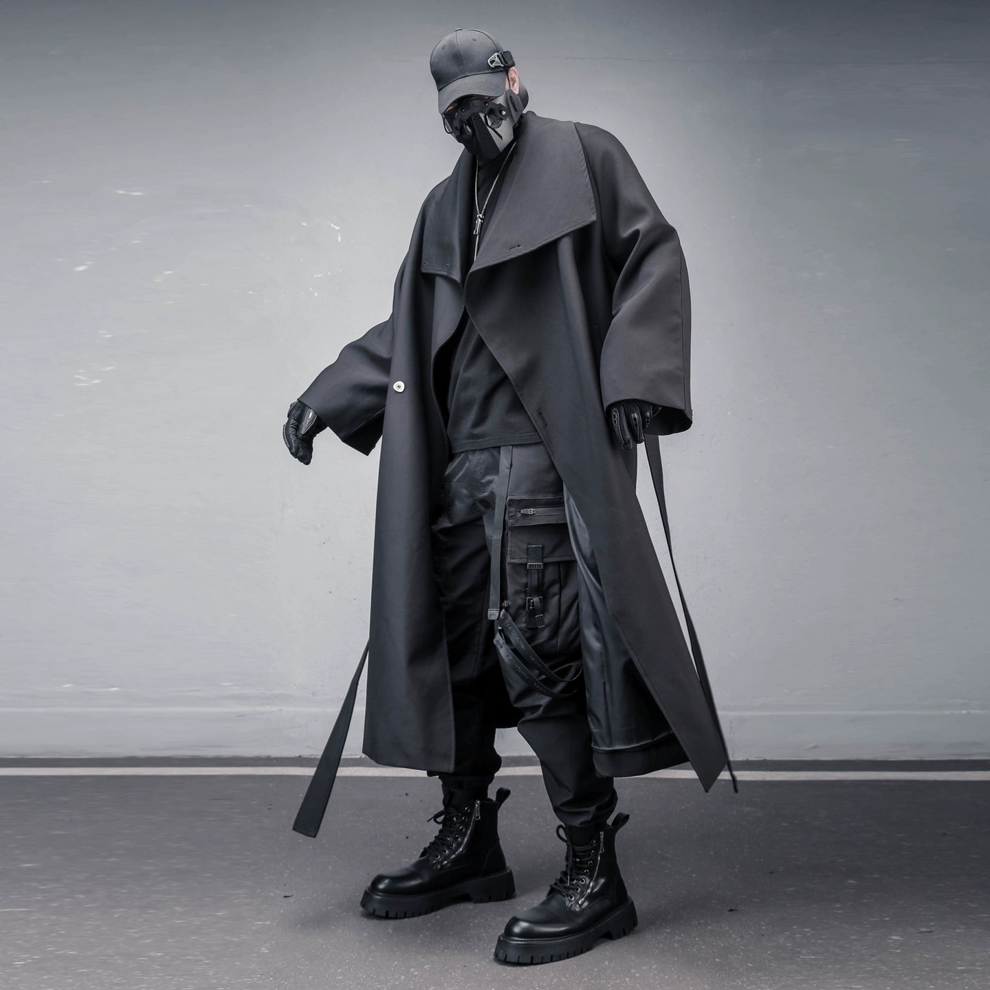 Avant-Garde Tailored Belted Design Oversize Coat WN22453