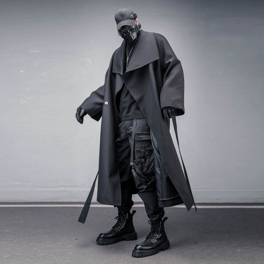 Avant-Garde Tailored Belted Design Oversize Coat WN22453