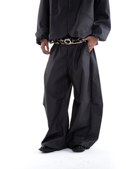 Asymmetrical Draped Adjustable Flare Wide Leg Trousers WN20646