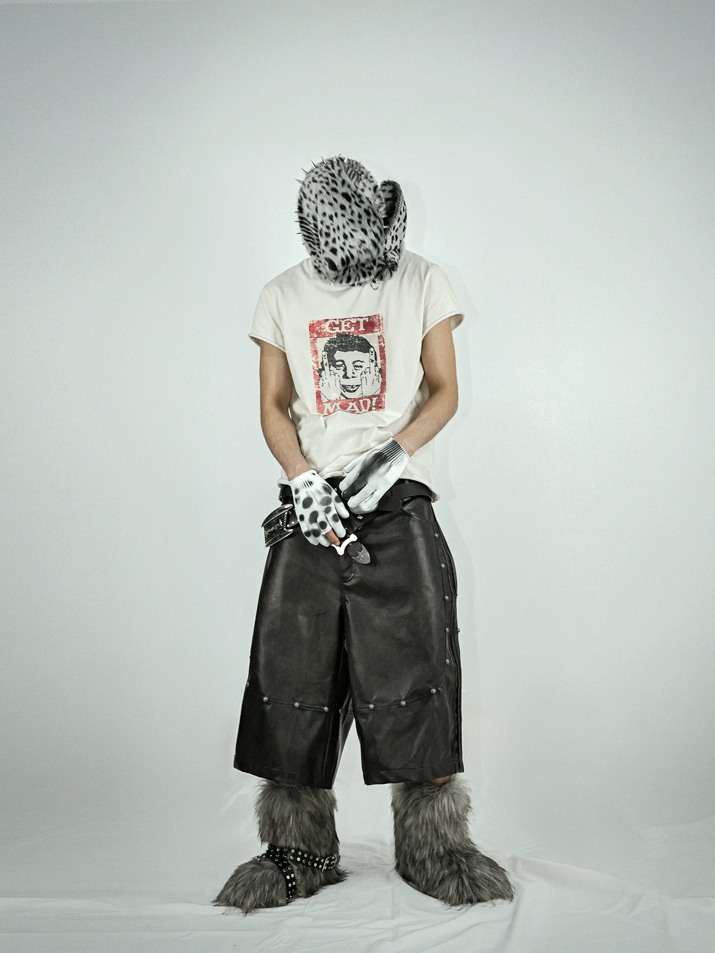 Graphic Print Frayed Short Sleeve T-Shirt WN20831