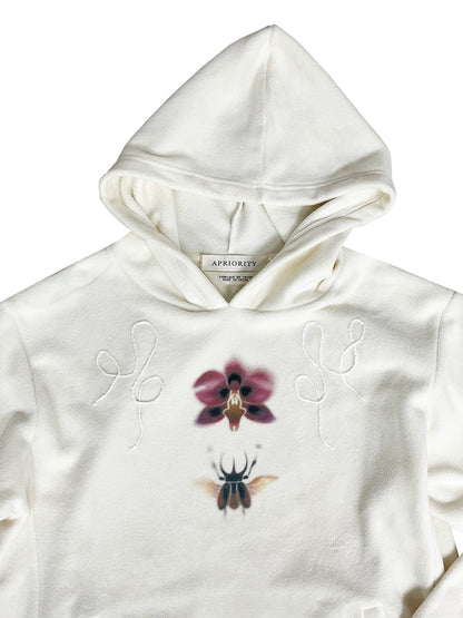Beetle and Orchid Embroidery Double-Sided Fleece Hoodie WN18872