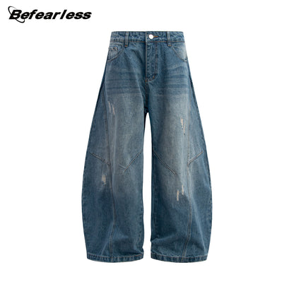 Panel Wide Leg Denim Jeans WN26279