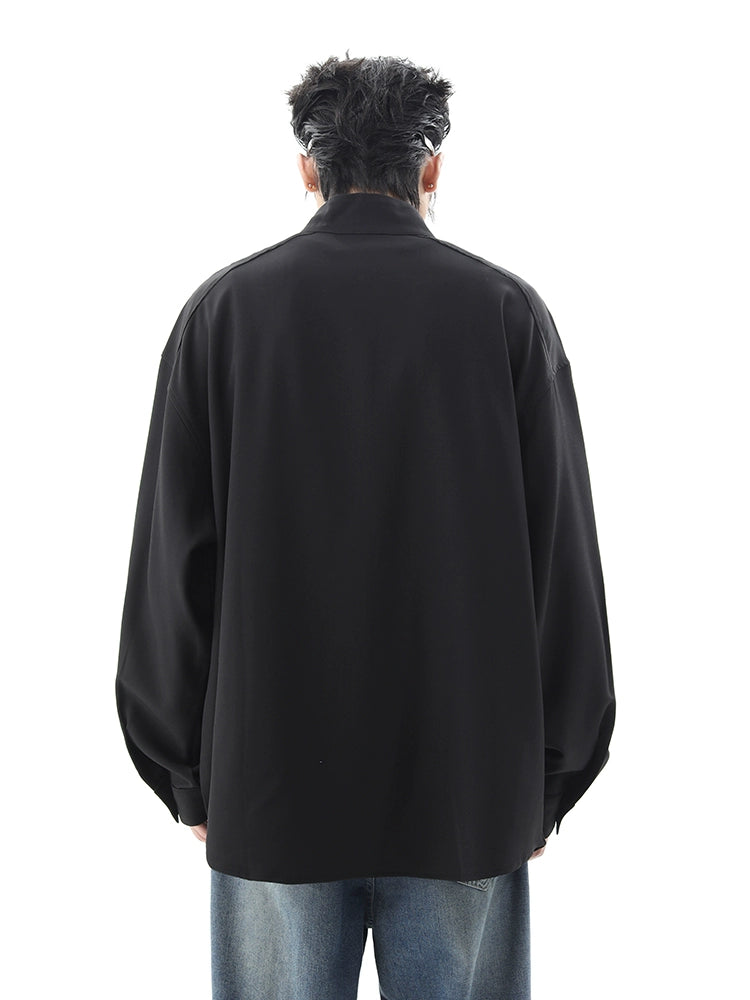 Standing-Neck Long Sleeve Shirt WN10318