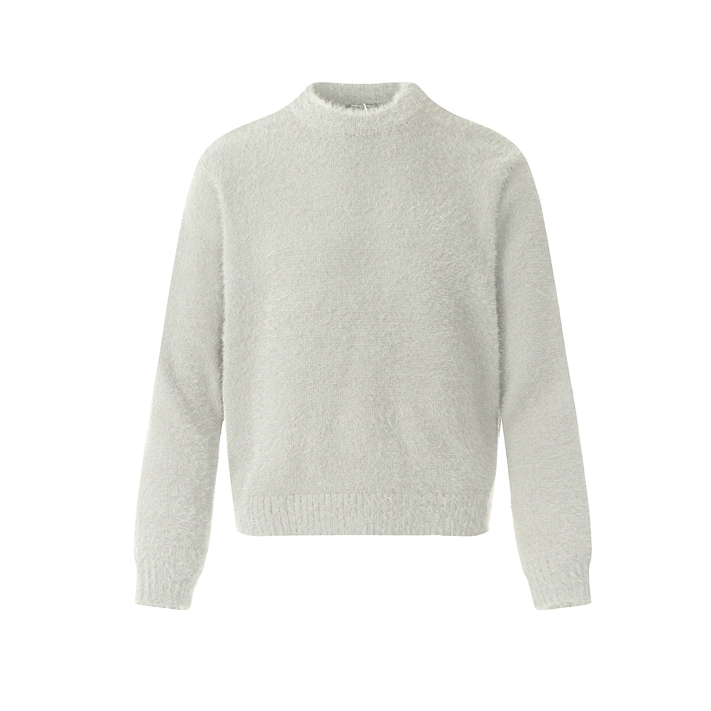 Round Neck Fuffy Knit Sweater WN8703