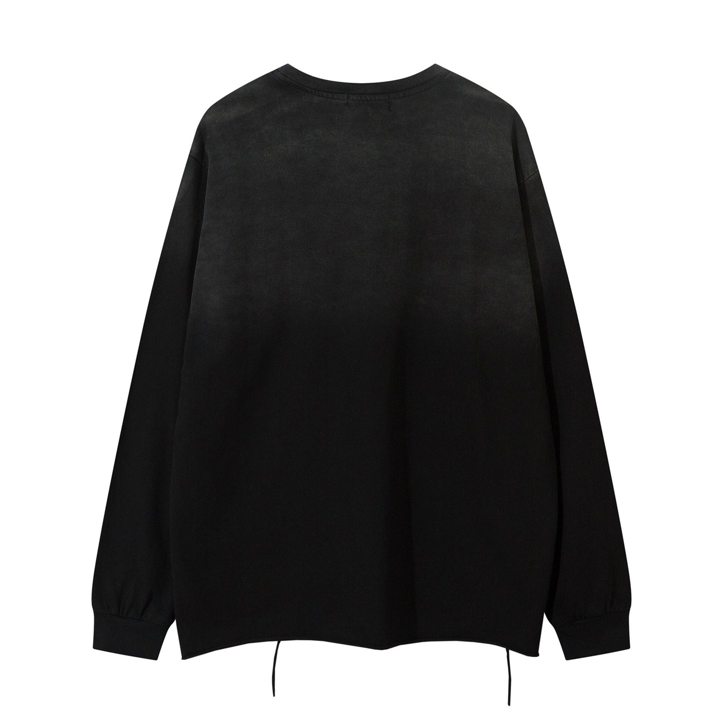 Metallic Detail Washed Gradient Long Sleeve T-Shirt WN11579