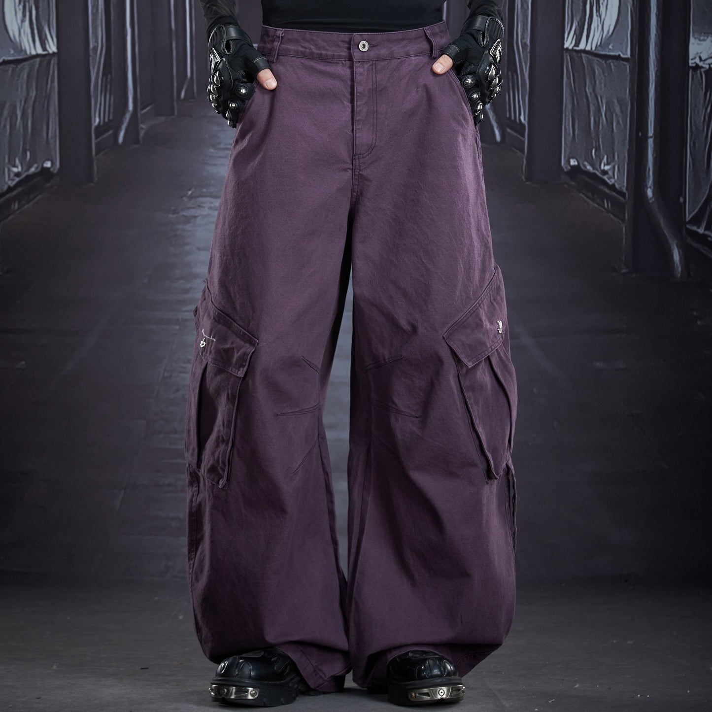 Deconstruct Patchwork Multi Pocket Cargo Pants WN22893