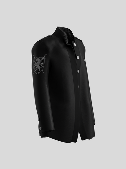 Standing-Collar Military Cross Multi-Button Jacket WN27159