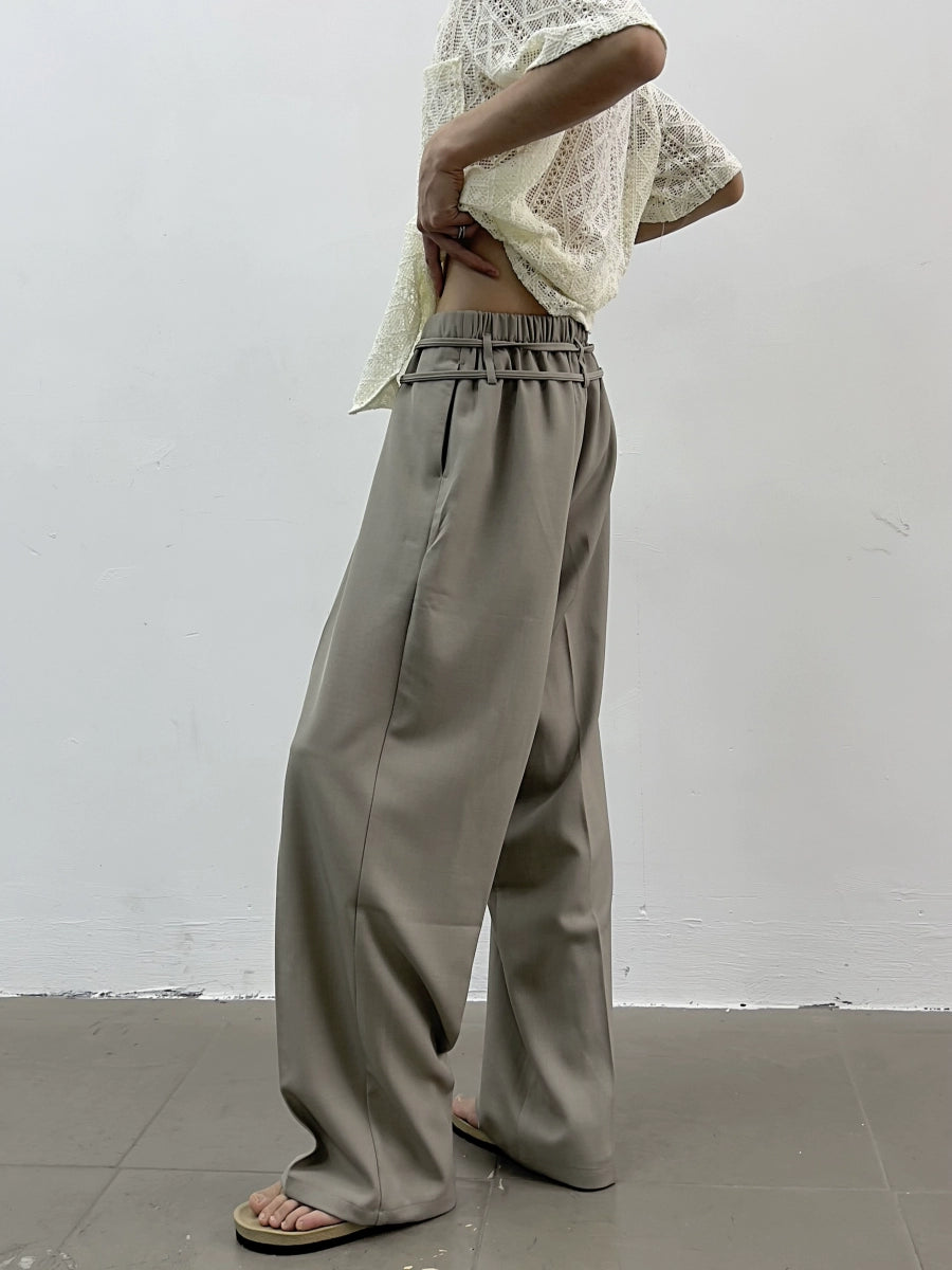 High Waist Wide-leg Trousers WN7348