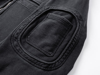 Heavyweight Wash Damage Zipper Hoodie WN25592