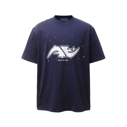Paint Splash Graphic Short Sleeve T-Shirt WN26769