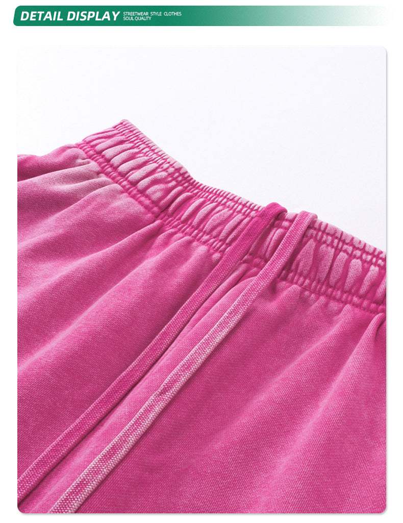 Vintage Dyed Oversize Short-sleeve T-shirt & Vintage Dyed Short Sweatpants Setup WN6631-K