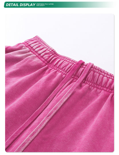 Vintage Dyed Oversize Short-sleeve T-shirt & Vintage Dyed Short Sweatpants Setup WN6631