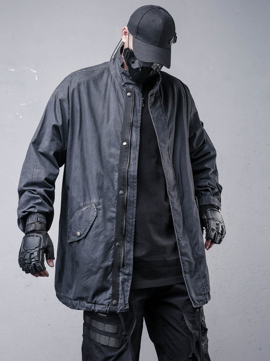 Functional Strap Design Stand Neck Jacket WN22511