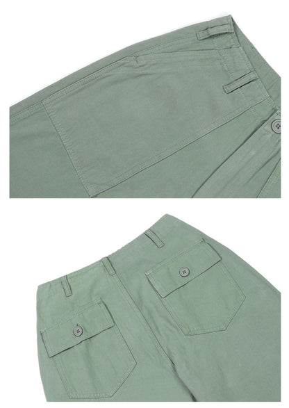 Washed Straight Wide Leg Work Pants WN26378