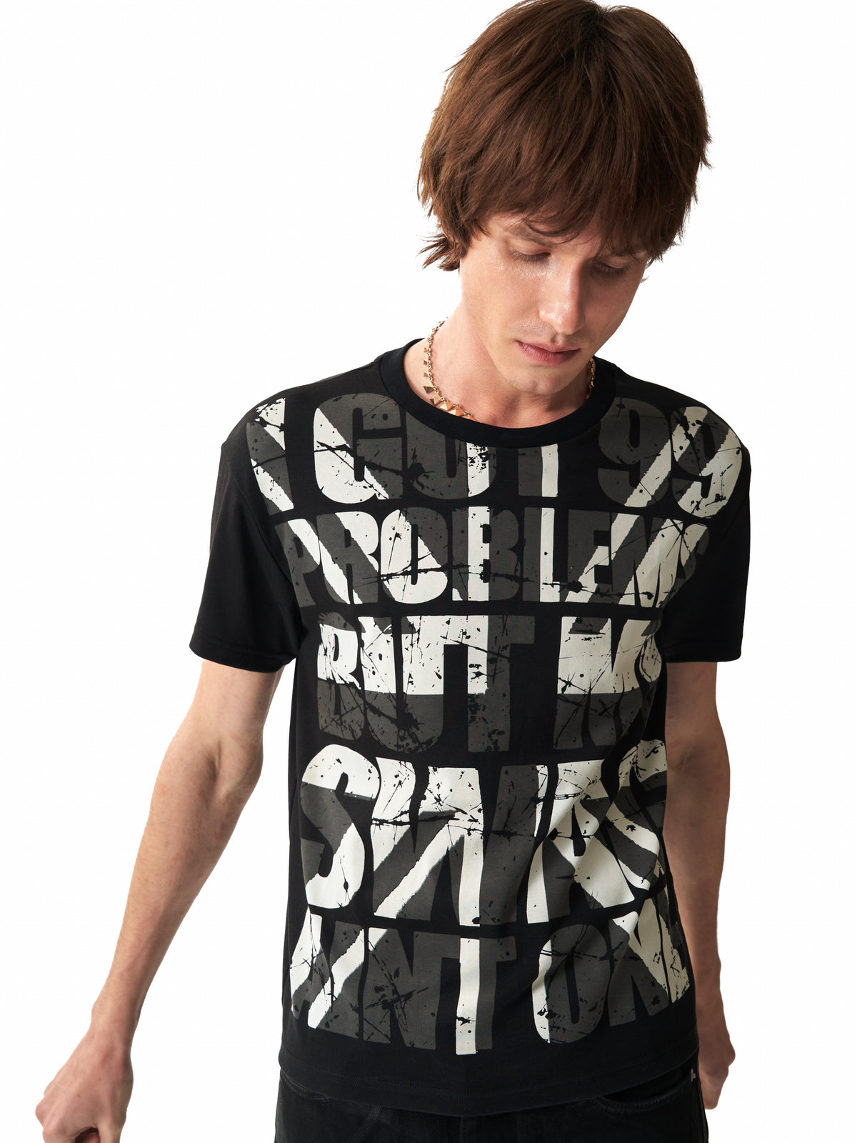 Letter Graphic Print Short Sleeve T-Shirt & Long Sleeve T-Shirt WN27211