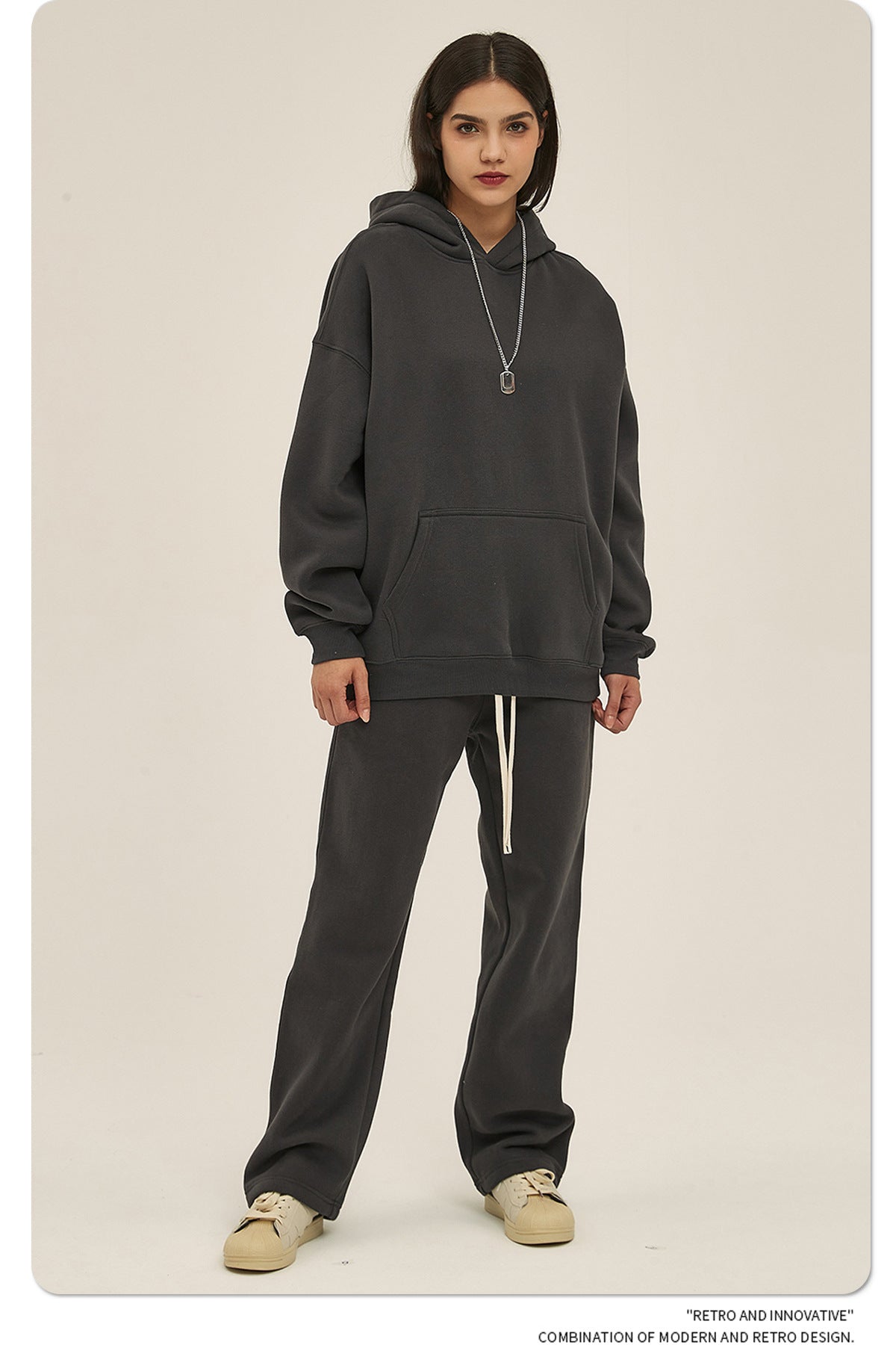 Oversize Heavyweight Hoodie & Heavyweight Sweatpants Setup WN6638-K